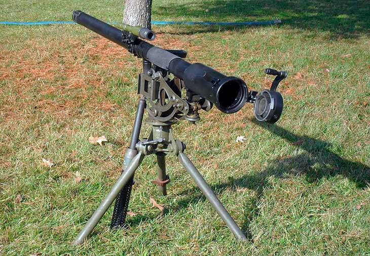 57毫米无后座力m18枪与60毫米滑膛炮火箭炮不同,它的枪管为钢制,长845