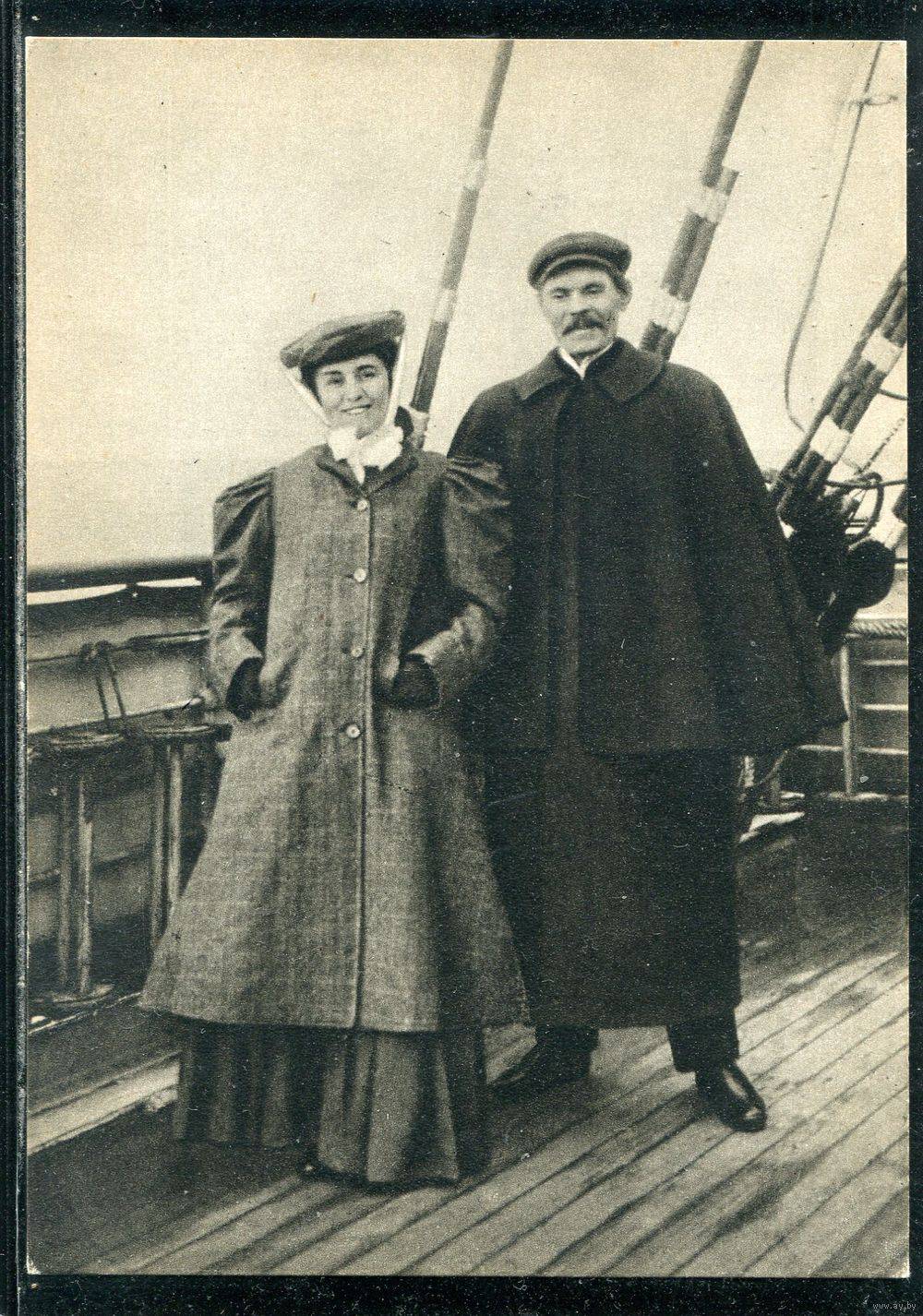 Жена м горького. А. М. Горький и м. ф. Андреева на пароходе по пути в Америку. 1906..