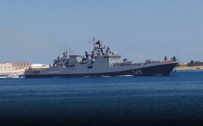 A fragata Almirante Grigorovich iniciou a transição do Mar Mediterrâneo para o Oceano Índico