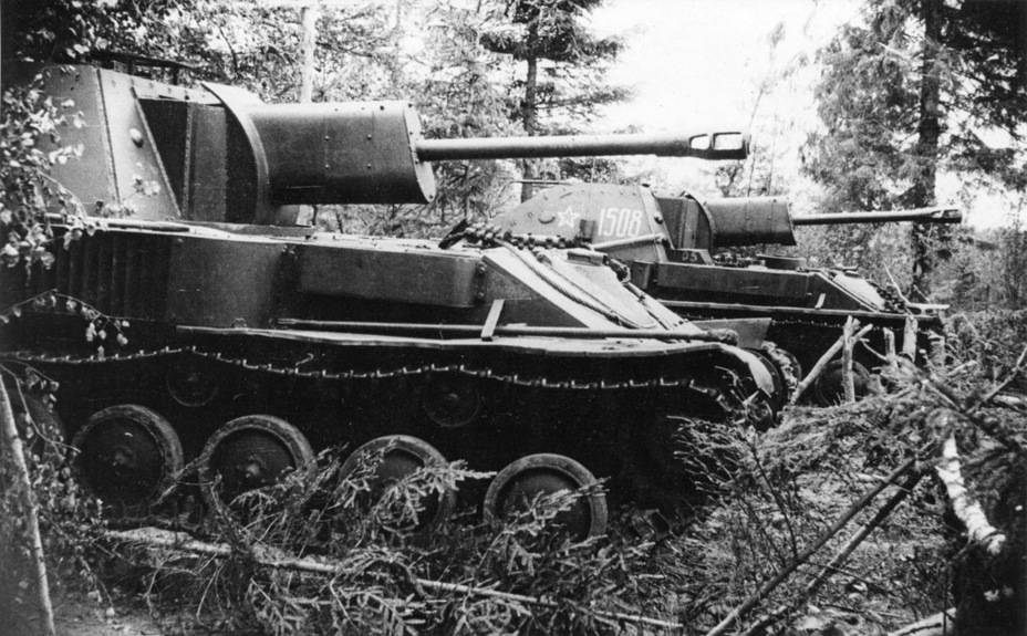 Antitank capabilities of Soviet 76,2 mm self-propelled artillery mounts