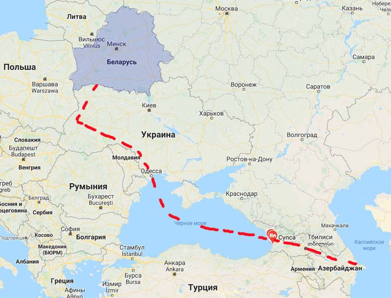 Scheme of oil supplies from Azerbaijan to Belarus: a tanker for Belarus is expected in Odessa