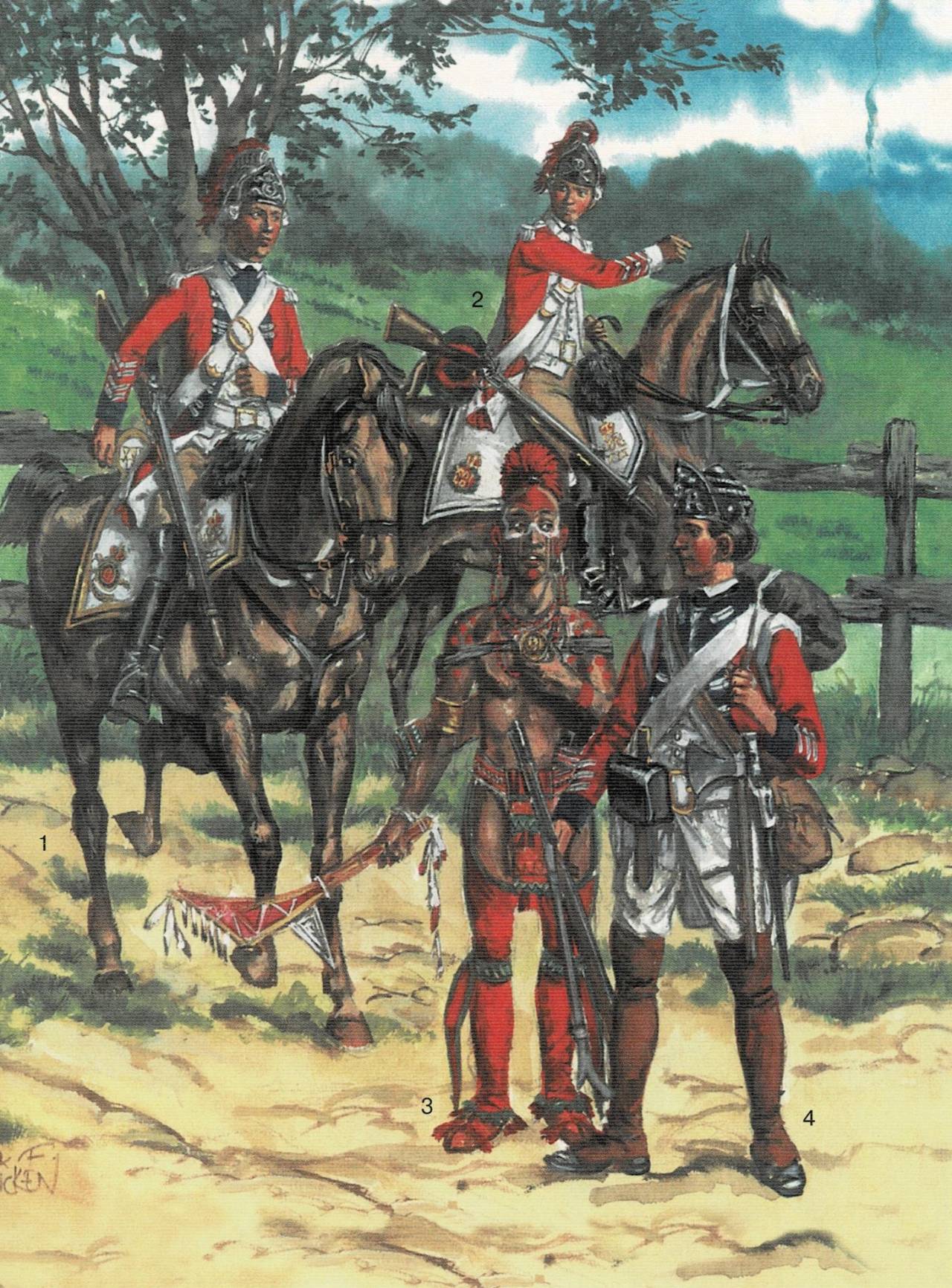 British 17th Light Dragoons command American War of Independence