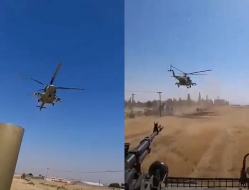 Russian helicopter in Syria made the American military nervous