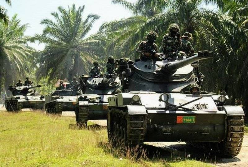 Still in service: AMX-13 light tank seen in action in Indonesia