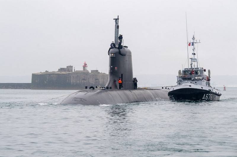 French lead nuclear submarine Suffren made the first launch of a cruise ...