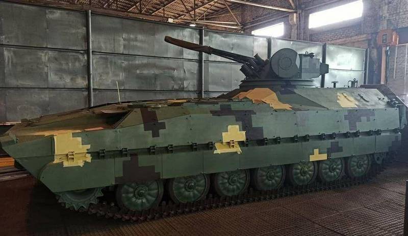 Escolha estranha de chassis: a Ucrânia mostrou um protótipo do BMP "Kevlar-E"