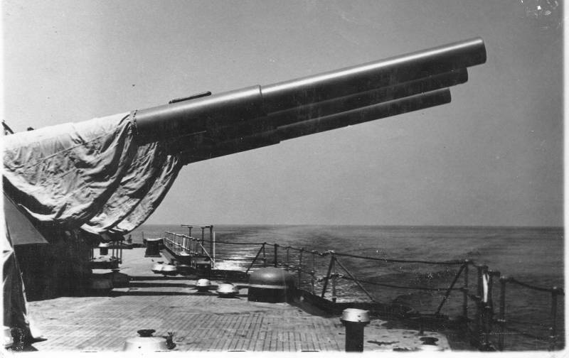 Russian and German large-caliber naval guns of the First World War