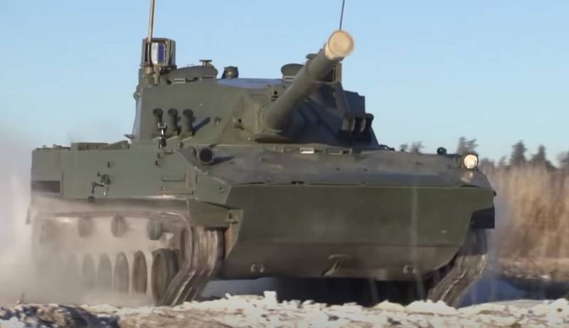 Light amphibious tank "Sprut-SDM1" will be tested in low temperatures