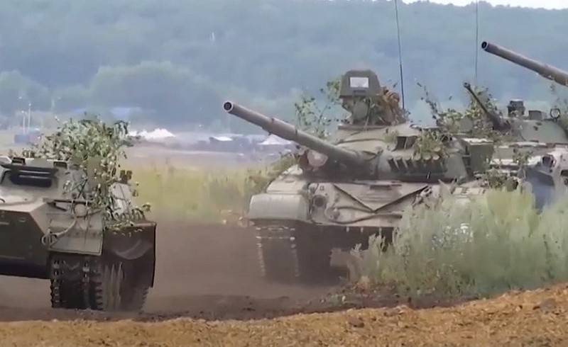 Where else in Russia do tanks of the first series serve? T-72A and T-72AV