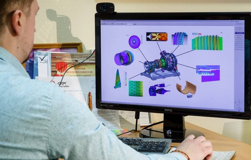 A UEC começou a criar um gêmeo digital de um motor marinho de turbina a gás de nova geração