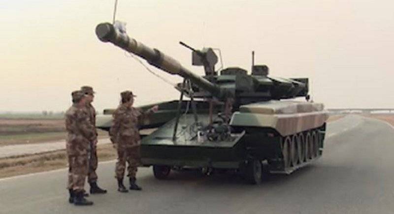 Chinese imitation of the T-90 VISMOD tank repelled the attack of the attack helicopter?