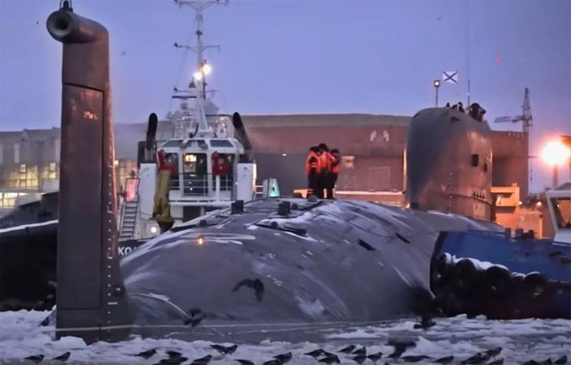 Submarino denominado, que será o primeiro portador em série de mísseis hipersônicos "Zircon"