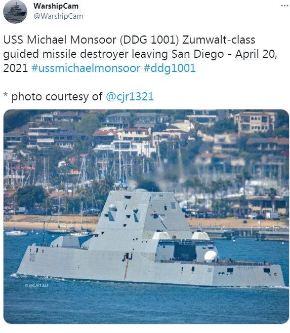 US Navy deployed satellite communications systems on Zumwalt-class stealth destroyer for drone exercises