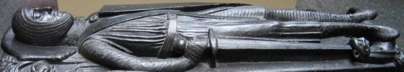 Swords on sculptured headstones