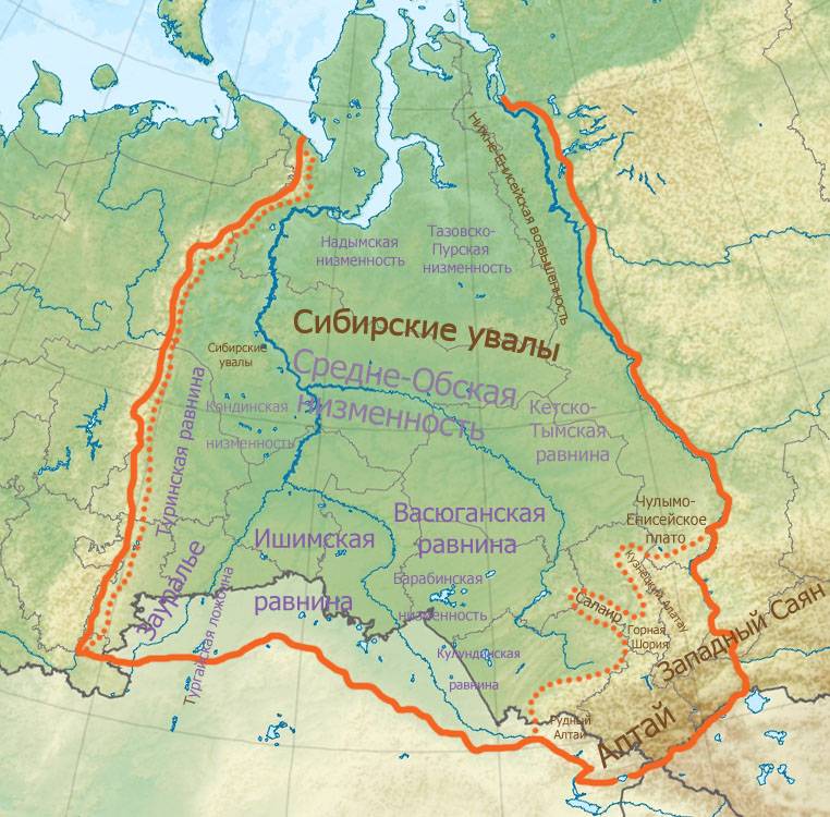 Крупные реки сибири список