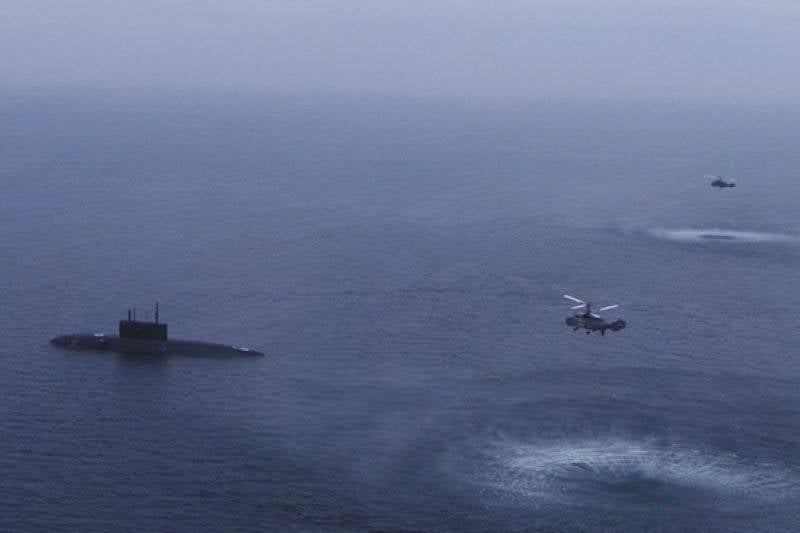 В Чёрном море подлодки ВМФ РФ отрабатывали ракетный удар по кораблям условного противника