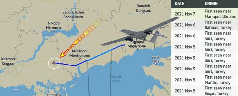 Un drone Bayraktar TB2 avec des numéros d'identification turcs repéré près de Marioupol