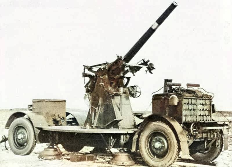 Difesa aerea durante la seconda guerra mondiale. Cannone antiaereo pesante britannico QF 3.7