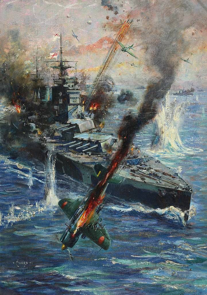 Wie die japanische Luftwaffe das Gelände Z . zerstörte