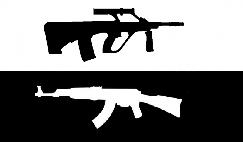 Automatic rifles: bullpup versus normal layout