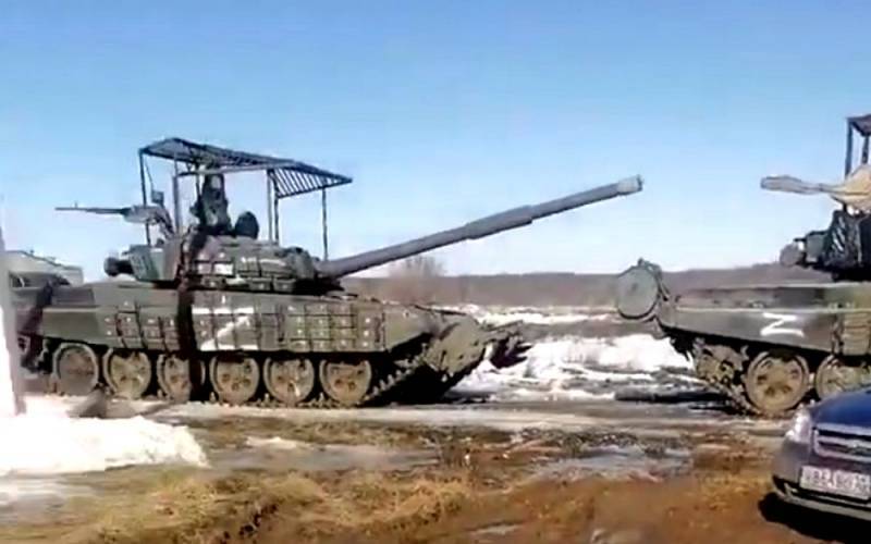 Tank "visières" en Ukraine