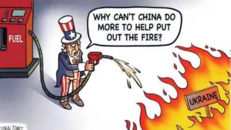 В событиях на Украине есть вина Вашингтона – МИД КНР подчеркнул это карикатурой
