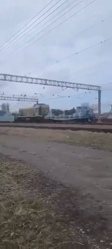 Treno corazzato russo nell'operazione militare speciale