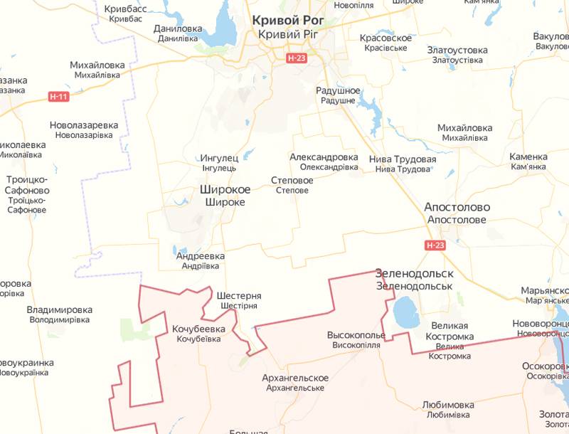 Lo stato maggiore delle forze armate dell'Ucraina ha riconosciuto l'avanzata delle truppe russe in direzione di Krivoy Rog