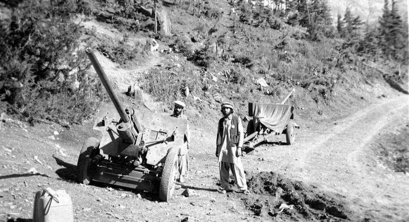 Weapons of the Afghan dushmans. Artillery guns and mortars