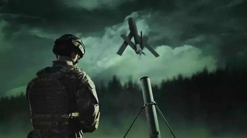 La última munición merodeadora estadounidense Switchblade vista en Donbass