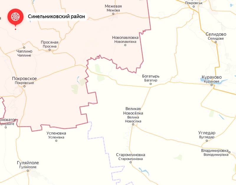 Ударами с воздуха была пресечена попытка выстраивания ВСУ и нацбатами рубежа обороны на юго-востоке Днепропетровской области