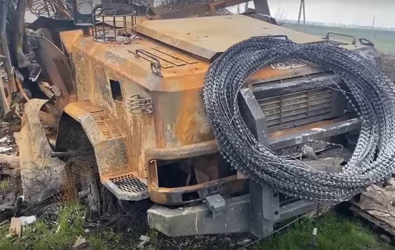 The Ministry of Defense of the Russian Federation demonstrates footage of destroyed enemy equipment and equipment abandoned by militants