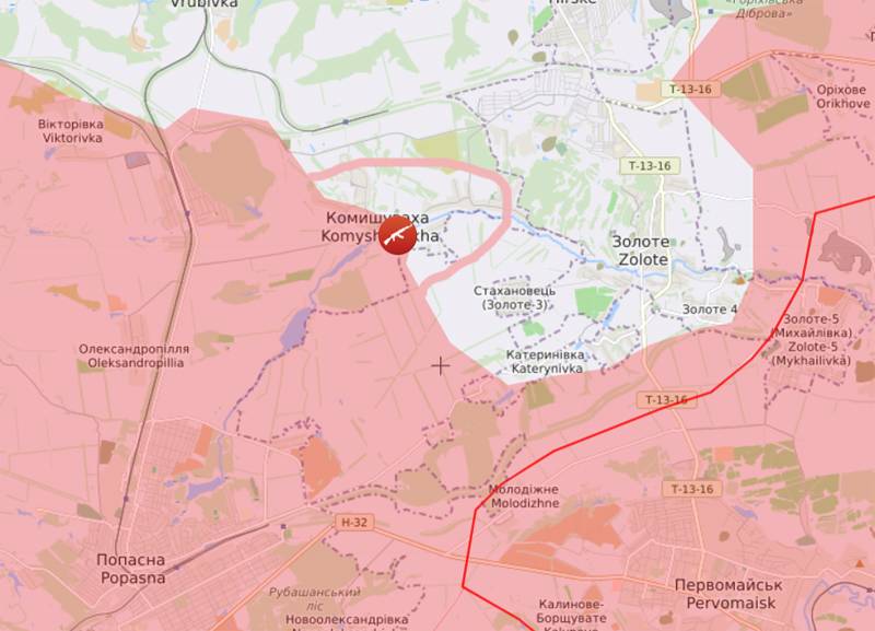 Приходят сообщения о взятии нашими войсками под контроль пгт Камышеваха к югу от Лисичанска