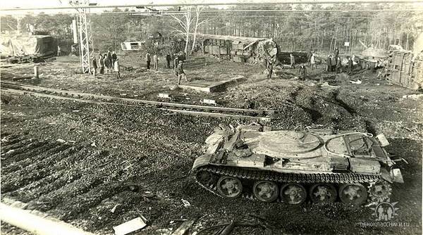 Железнодорожная катастрофа: советский танк Т-64 против немецкого поезда
