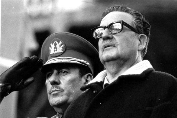 Salvador Allende y Augusto Pinochet