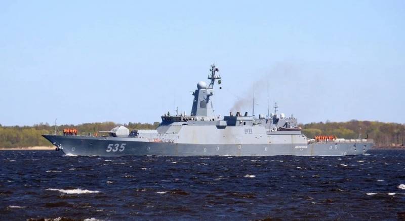 Sea trials of the corvette "Mercury" of project 20380, built for the Black Sea Fleet, continue in the Baltic