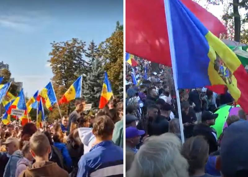 Protestujący w Kiszyniowie próbują przebić się przez kordon rezydencji prezydenckiej