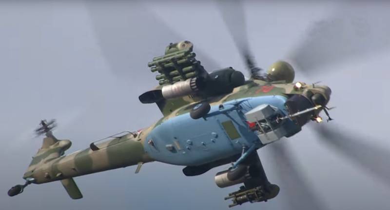 Unter Flugabwehrfeuer traf der Hubschrauber Mi-28NM das Ziel mit einem "Produkt 305" an der Kreuzung der Streitkräfte der Ukraine