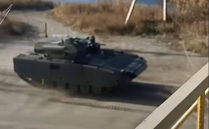 Cuplikan uji kendaraan tempur infanteri BMP-2 dengan modul tempur Epoch muncul di Web