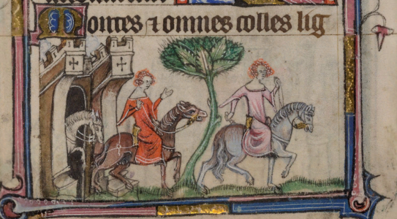 Илустрована прича о лову на племените даме из средњовековног замка