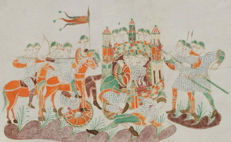 मध्ययुगीन लघुचित्रों से महल