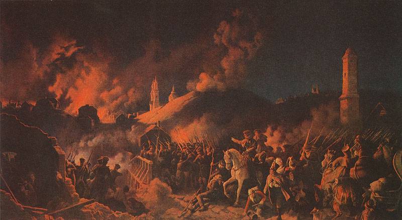 The defeat of the French army in the second battle of Polotsk