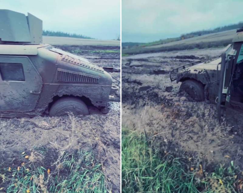 Il suolo umido nel Donbas sta diventando un serio problema per i veicoli a ruote di fabbricazione NATO delle forze armate ucraine