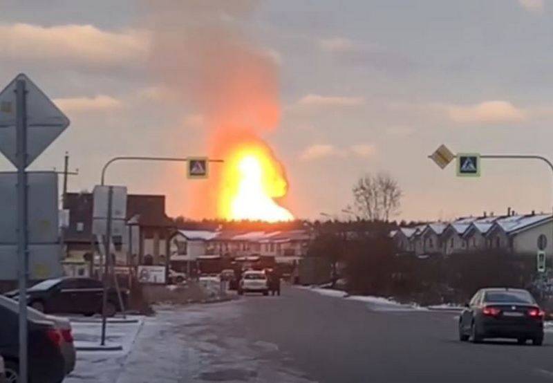 The strongest explosion occurred on the gas pipeline near St. Petersburg