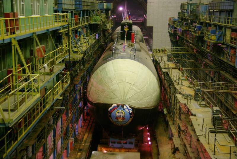 O volume de carregamento de Sevmash para a construção de submarinos nucleares foi chamado comparável ao período soviético