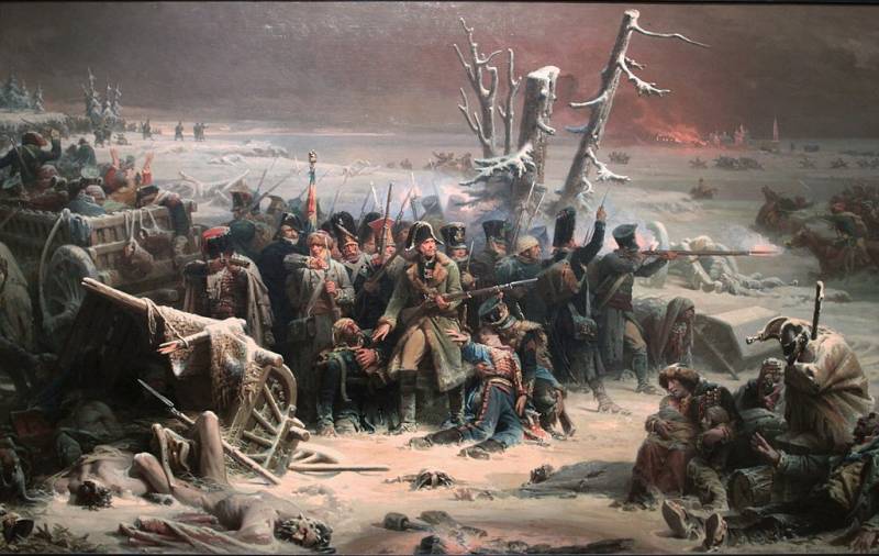 A pesada derrota do exército de Napoleão perto de Krasnoye
