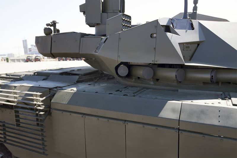 Sviluppo di KAZ "Drozd-2" - difesa attiva "Afganit" sul T-14. Fonte: www.dzen.ru