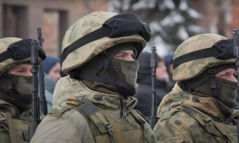 Eine Gruppe von Freiwilligen aus Serbien wurde in das Sudoplatov-Bataillon in der Region Saporoschje eingeschrieben