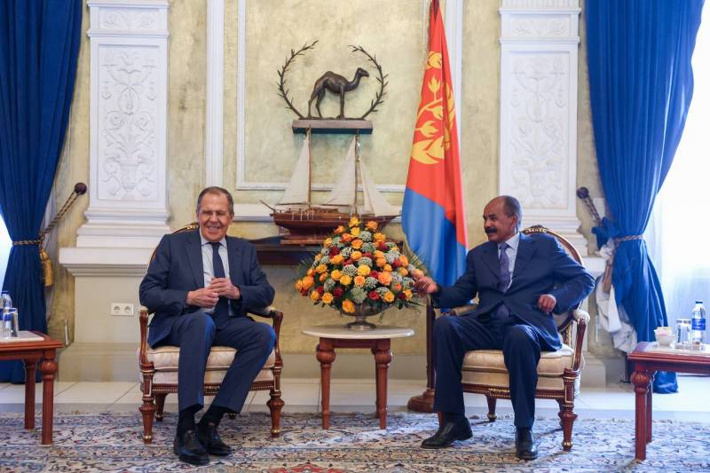 Lavrov: Rusland zal helpen het defensievermogen van Eritrea te versterken