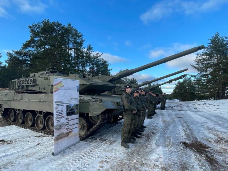 O governo espanhol fornecerá à Ucrânia até seis tanques Leopard 2A4 do armazenamento do exército espanhol